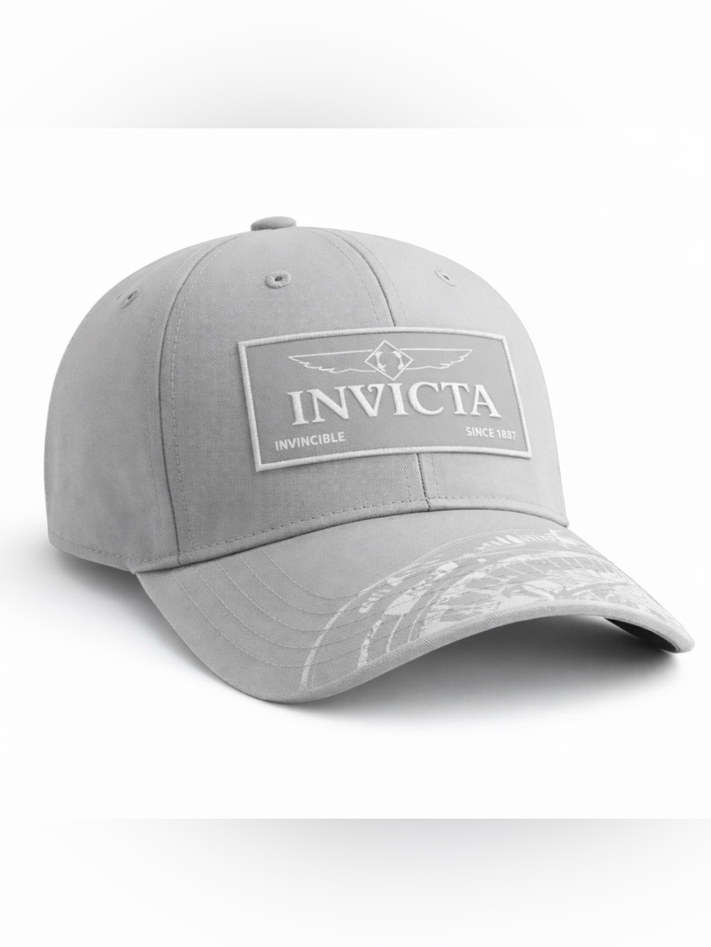Invicta Gray Logo Patch Baseball Cap